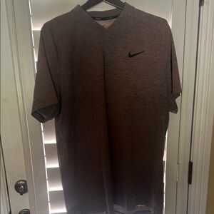 Nike Brown Short Sleeve Tee Classic Crew Neck